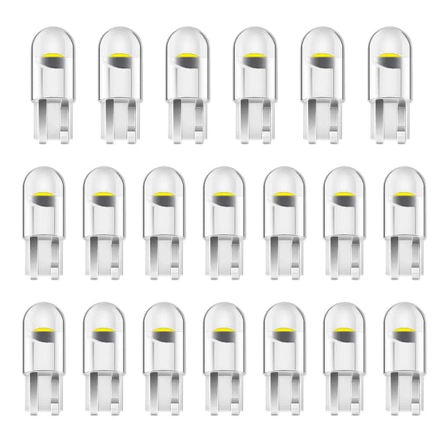 Alopee 20 Stück Innenraumbeleuchtung Birne,501 Weiß Boot Glühbirne 5 01Weiß