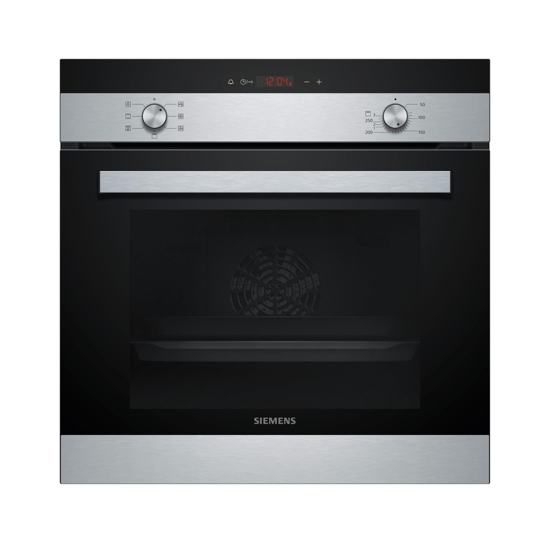 Siemens HB113FBS1 iQ100 Einbau-Elektro-Backofen / Edelstahl / A / Schnellaufheizung / 3D Heißluft Plus / Einfache Reinigung mit granit Glanz-Emaille Black, Stainless Steel Ohne Selbstreinigung iQ100