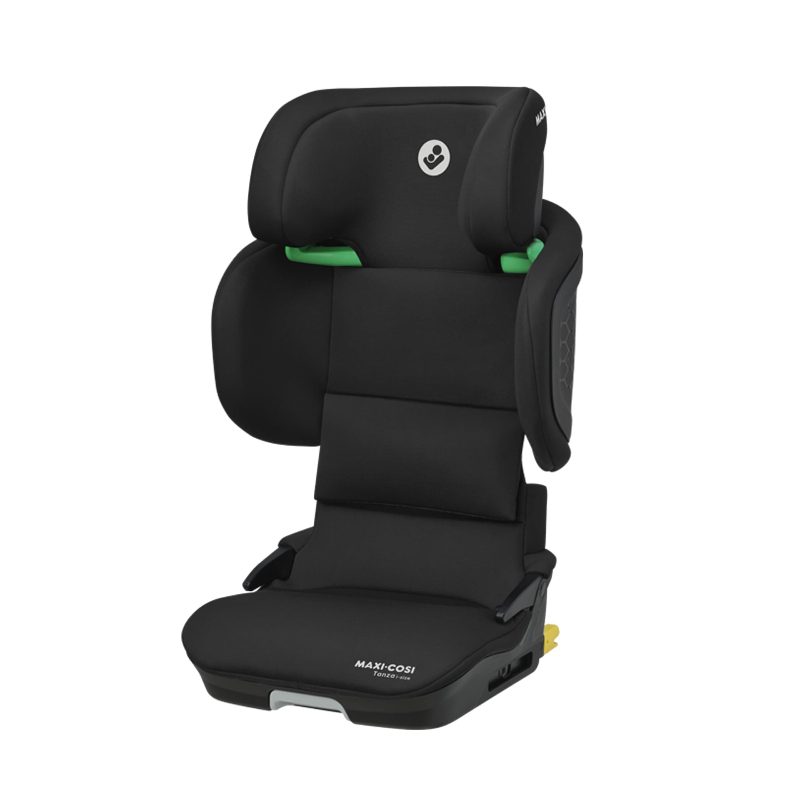Maxi-Cosi Tanza i-Size, Klappbarer Kindersitz, 3,5-12 Jahren, 100–150 cm, 10 Kopfstützenpositionen, Tragbarer Reiseautositz, G-CELL Seitenaufprallschutz, Umweltfreundliche Produktion, Full Black New Version