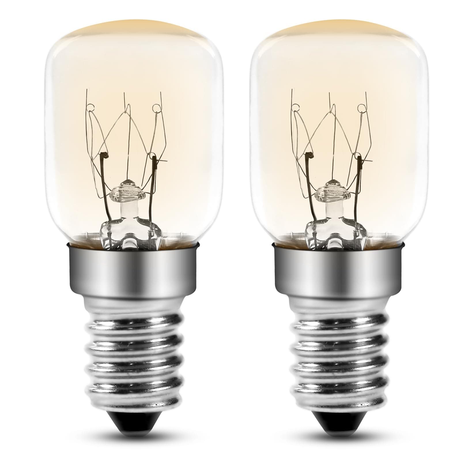 Comyan Backofenlampe E14 25W Salzlampenbirne für Himalayan, dimmbare Ofenlampe bis zu 300 ℃ Ofen/Mikrowellenofen/Kühlschrank/Salzlampenlampen, 2Pack T25 25W 2P Angebot bei HelloDeals