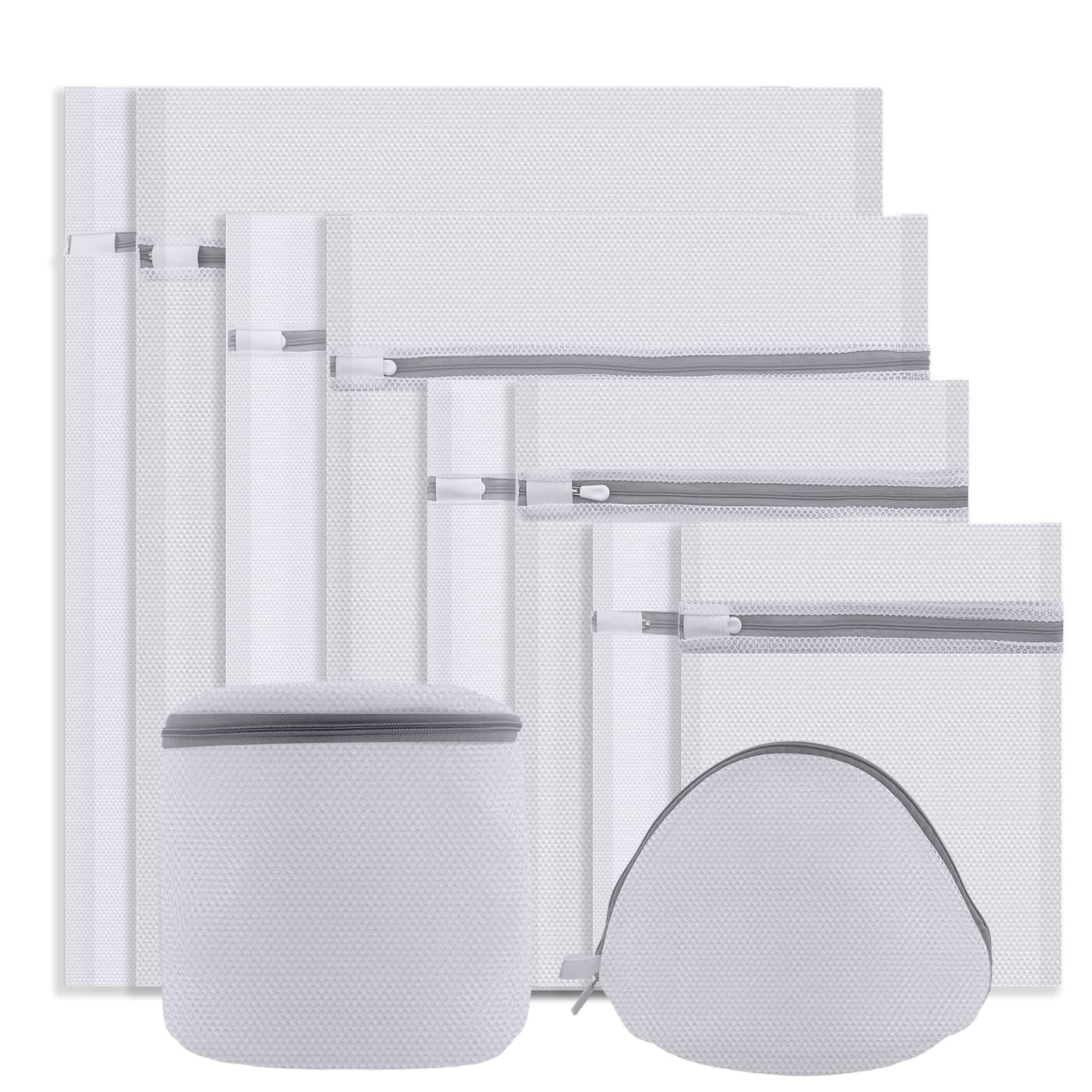 Wäschenetz, 10 Stück Wäschesack für Waschmaschine,Stabiler wäschebeutel mit Netzreißverschluss, Ideal für Feinwäsche, Unterwäsche, Socken, BHS, Mäntel, Bettwäsche