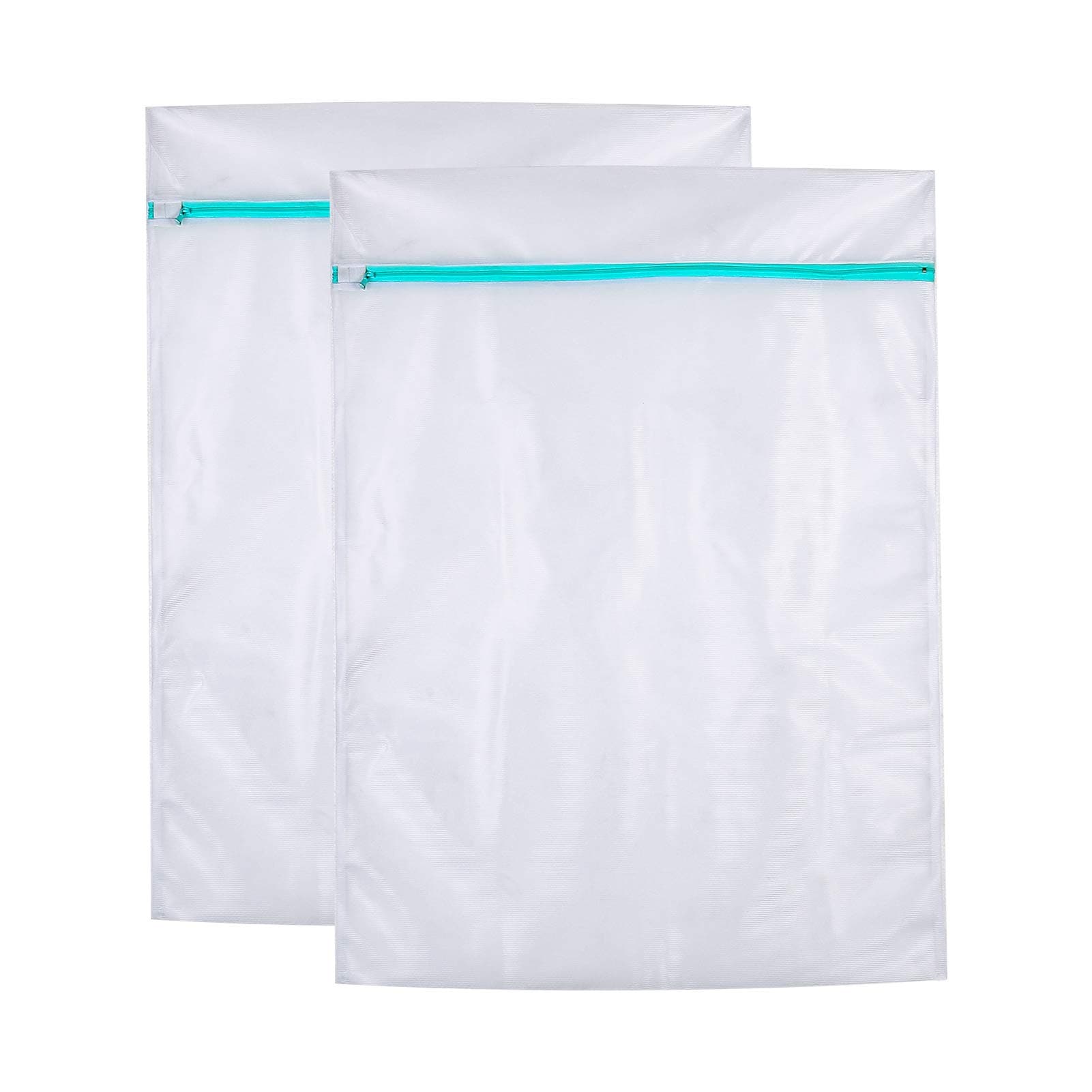 metagio 2er Pack Wäschesäcke, Extra Große Wäschenetz mit Reißverschluß für Waschmaschine, besonders strapazierfähig mit zuverlässigem Verschluss,für Vorhänge, Mäntel, Pullover, Bettwäsche,60x80cm