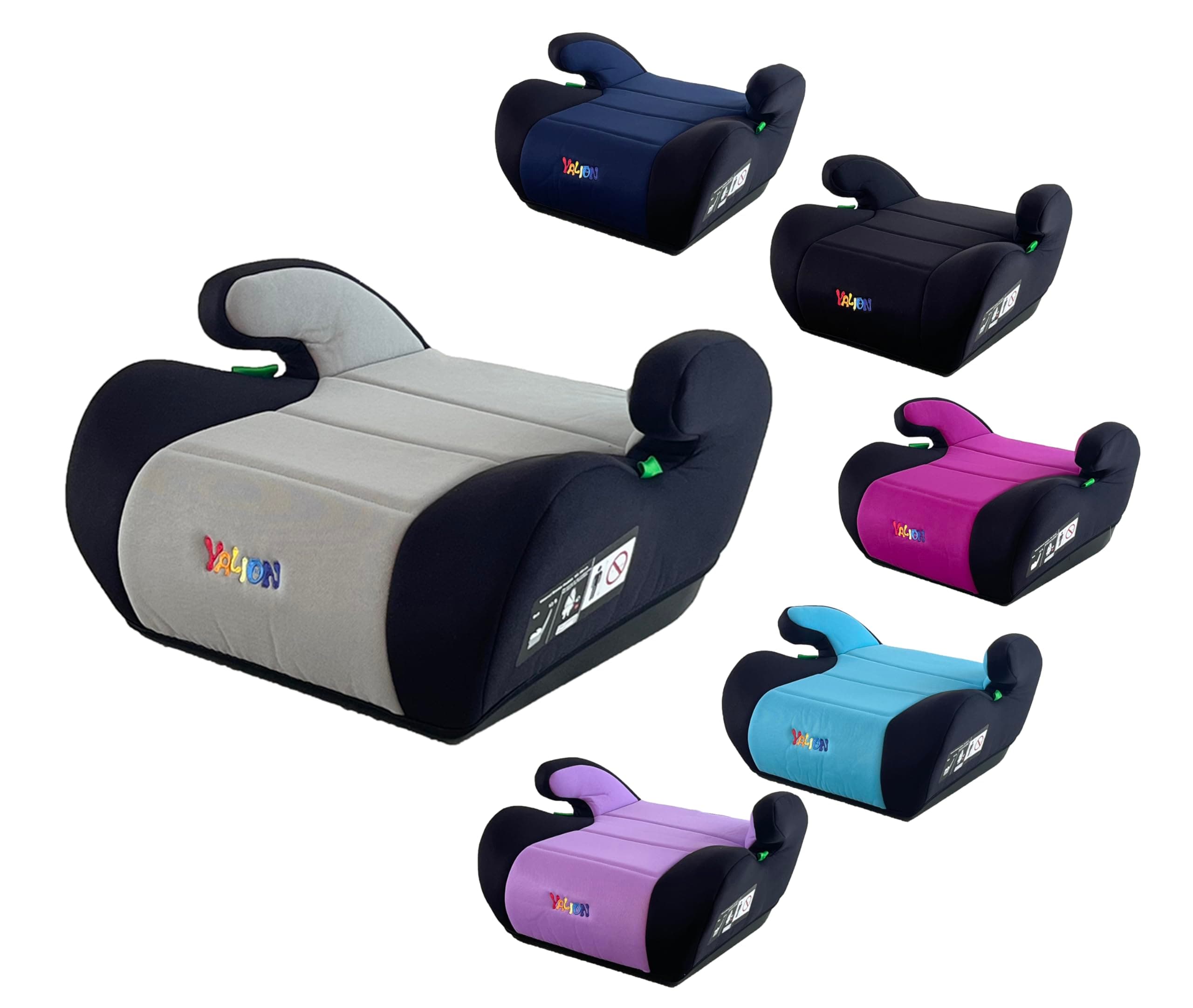 YALION Kindersitzerhöhung Sitzerhöhung Auto Kinder Kinderautositze Sitzerhöhungen- Kindersitz/Autositz für Kinder (Gray-A1)