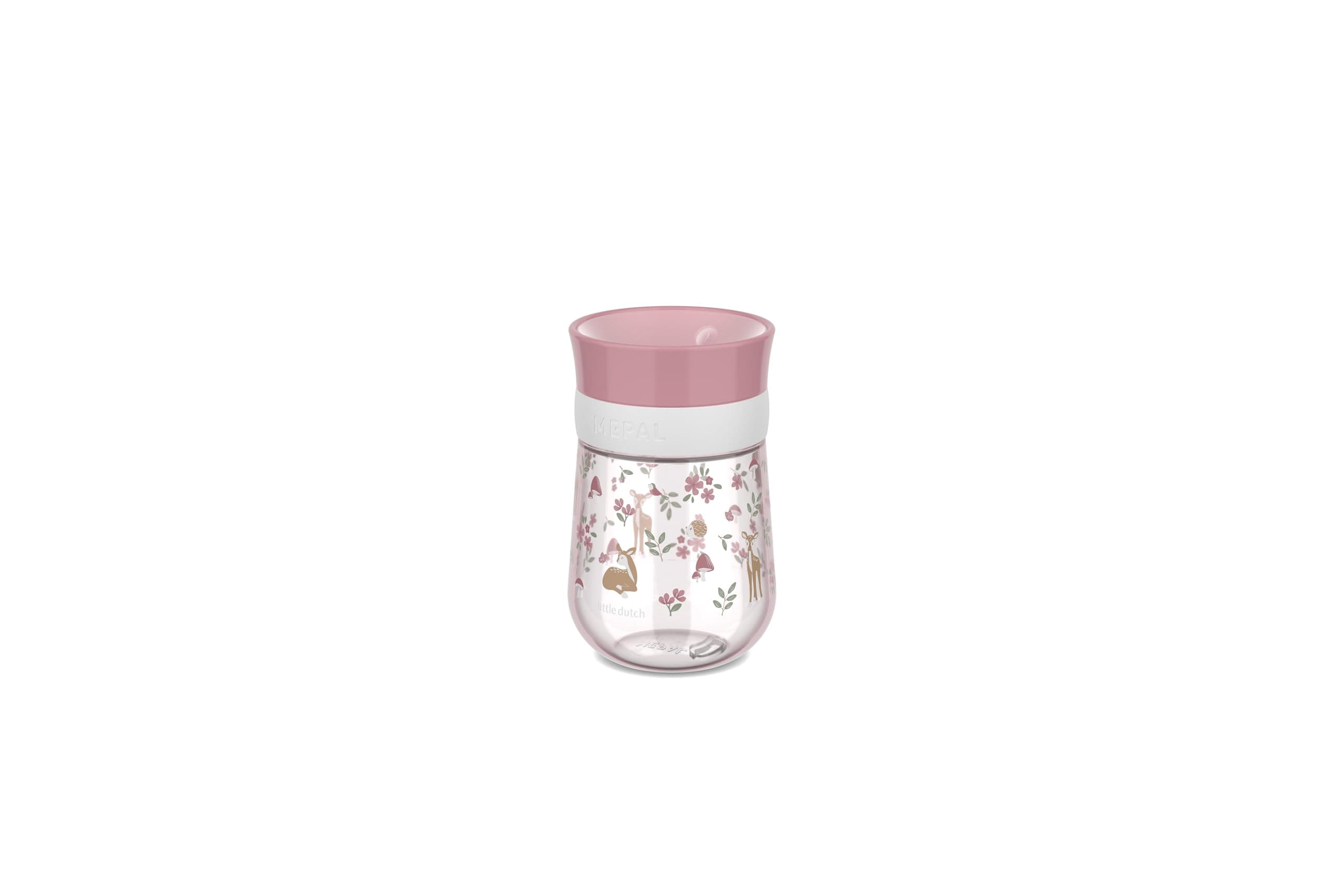 Mepal - Trinklernbecher 360° Mio Little Dutch - Auslaufsicher - 360 Rand ermöglicht das Trinken von jeder Seite - Intelligenter Deckel schließt sich, wenn das Trinken aufhört - 300 ml - Fairy Garden Fairy Garden 300 ml Becher