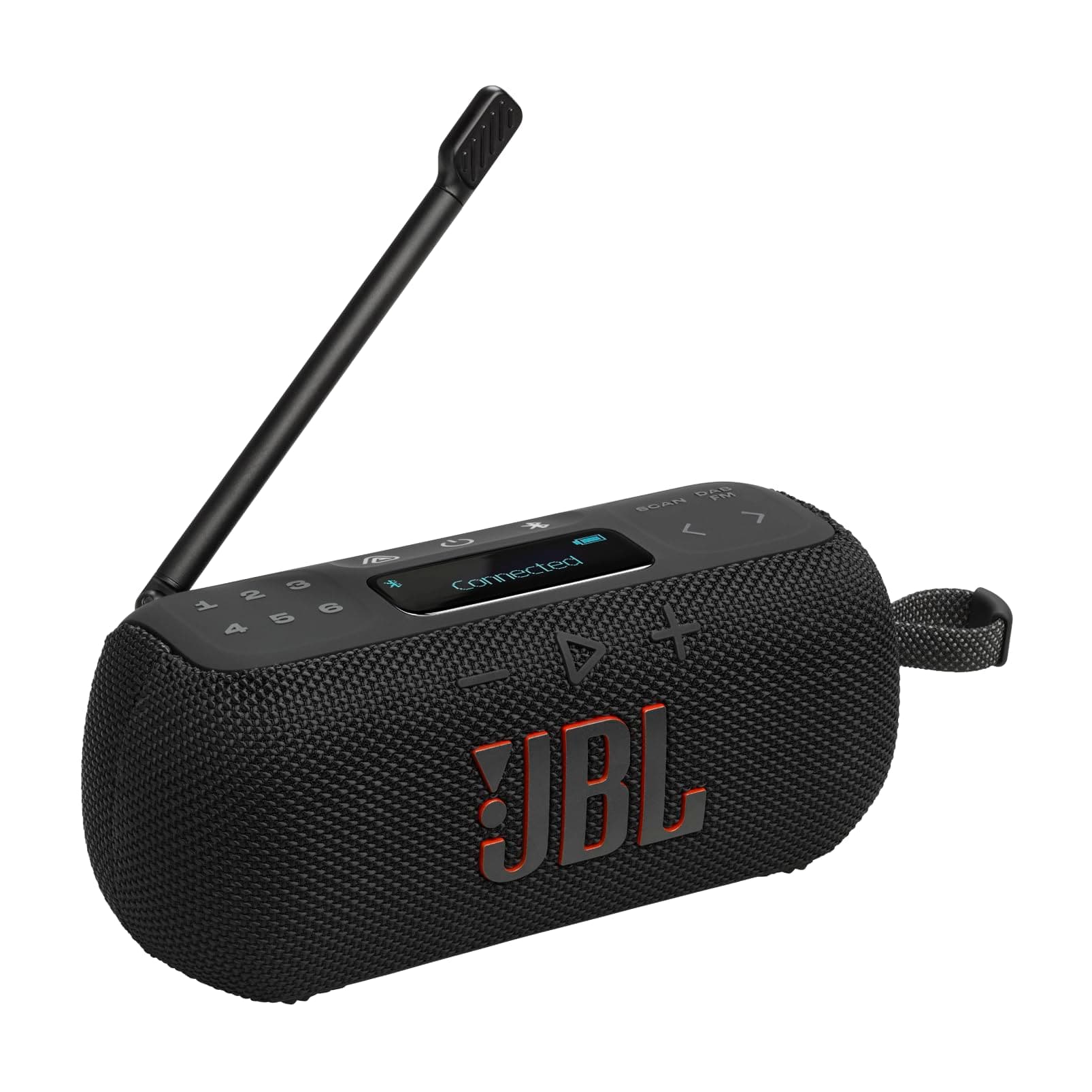 JBL Tuner 3 Tragbares DAB/DAB+/UKW Bluetooth Radio mit 6 Sendern, Bis zu 15 Std Wiedergabe, IP68 Wasser- und staubdicht, Auracast Multi-Cast-Verbindung, Kompatibel mit JBL Portable App, Schwarz