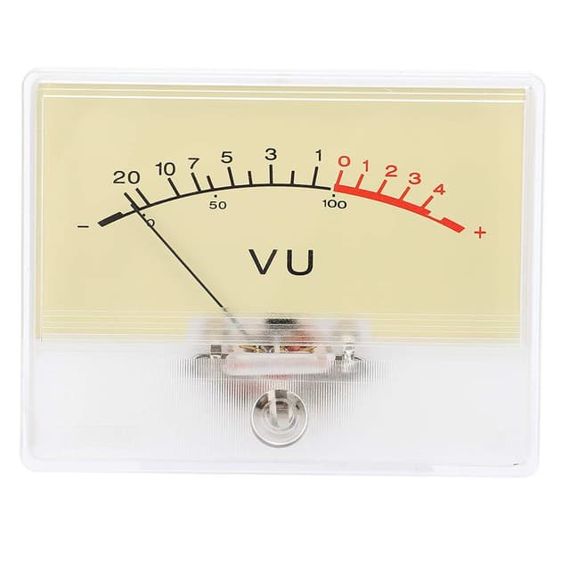 Cocoarm TN-90 Hochpräzisions-VU-Meter, Header DB-Level-Meter Audio-Panel-Meter mit Orangefarbener Beleuchtung 12V 55mA Glühlampe für -Aufnahmestudio Heimauto-Audio