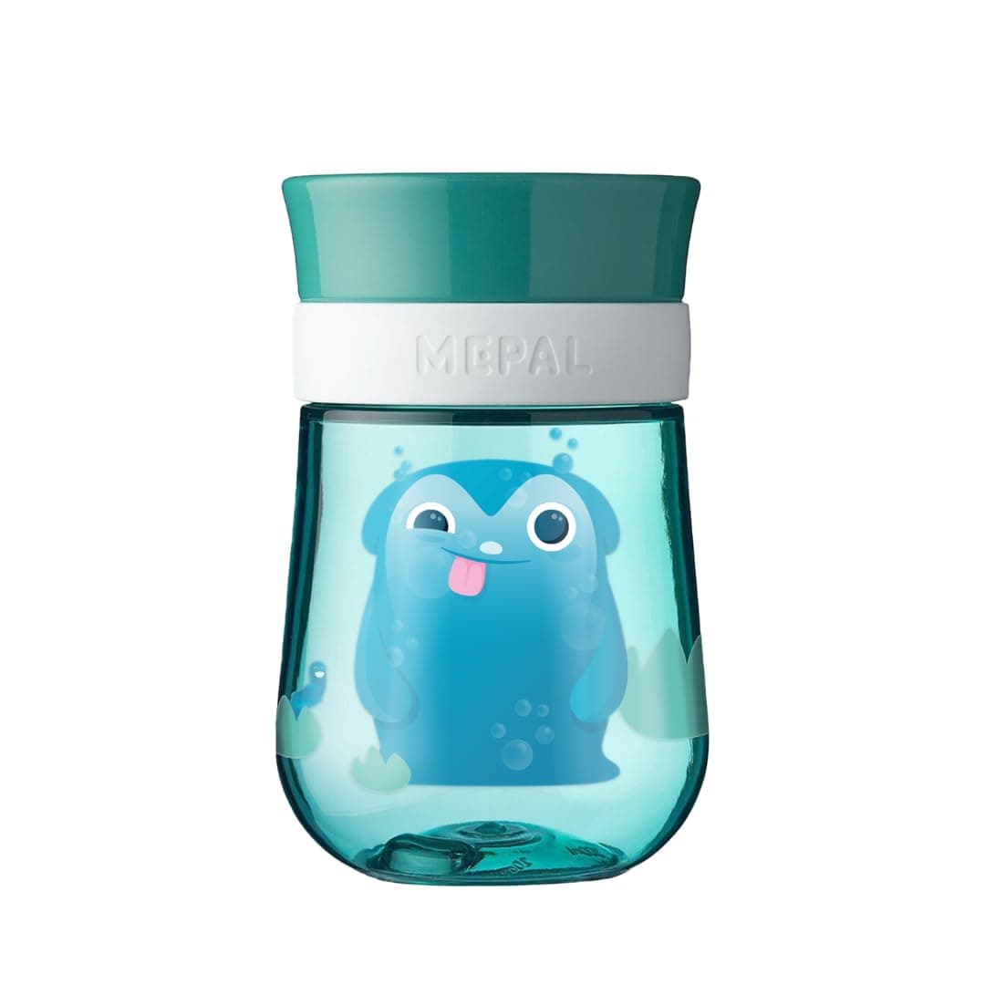 Landpark Trinklernbecher Willi ab 9 Monate - Trinkbecher Baby 300 ml - Trinkbecher auslaufsicher, BPA frei - Baby Cup zum Trinken lernen Deep Turquoise