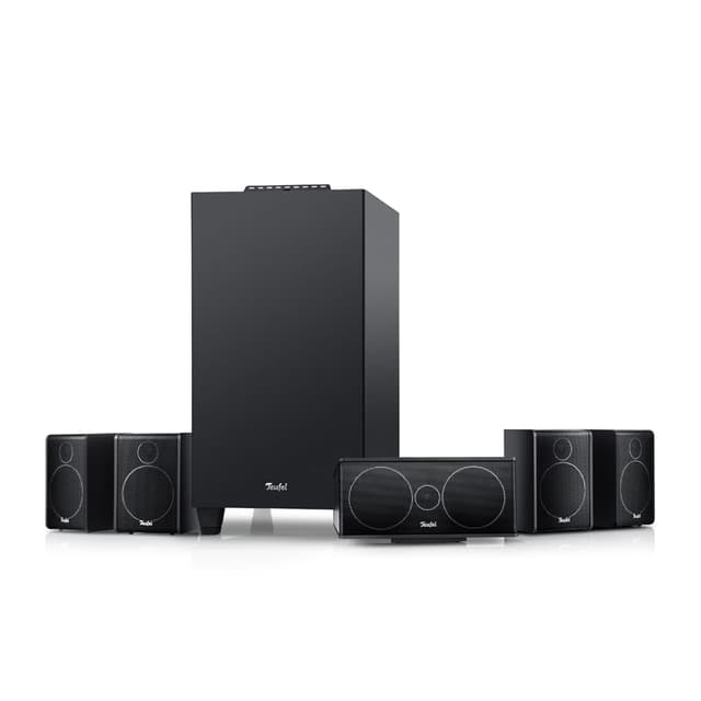 Teufel CONSONO 25 Concept 5.1 Surround Soundsystem, Komplettsystem Heimkino mit integriertem AV-Receiver & Bluetooth, Dolby Audio, USB-C-Soundkartenfunktion, HDMI ARC CEC für Games, Filmton und Musik Schwarz