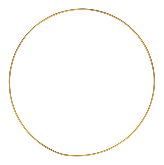Rayher 2505406 Metallring, gold beschichtet, 30 cm ø, Stärke ca. 3,5 mm, Drahtringe zum Basteln, für Wickeltechnik, Traumfänger, Floristik, Hochzeitskranz, Hoops Gold 30 cm ø