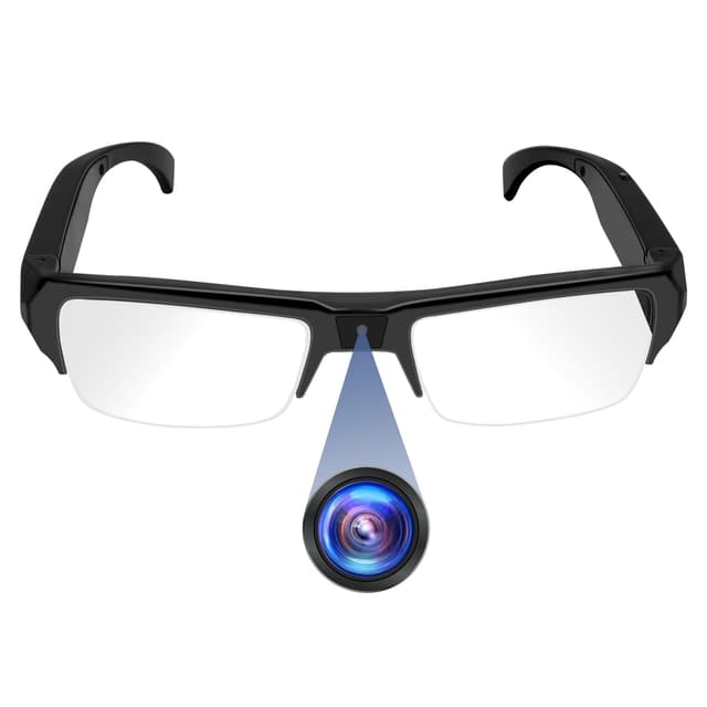Nisanuki Mini Sport Kamera, Kleine Brillenkamara 1080P HD, Mikro Videokamera Tragbare Action Cam Sport Kamerabrille Videoaufzeichnungsbrille für Outdoor Aktivitäten