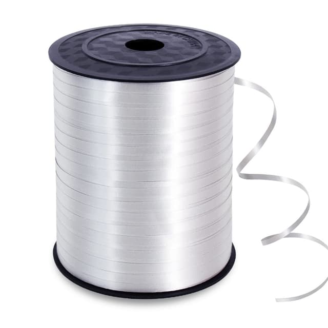 450 Meters Geschenkband Silber - Silber 5mm Geschenkbänder luftballon schnur - luftballon band Luftballons Hochzeit Geschenkverpackung für Weihnachtsdeko, Ballonverschlüsse, Geschenkverpackung silver