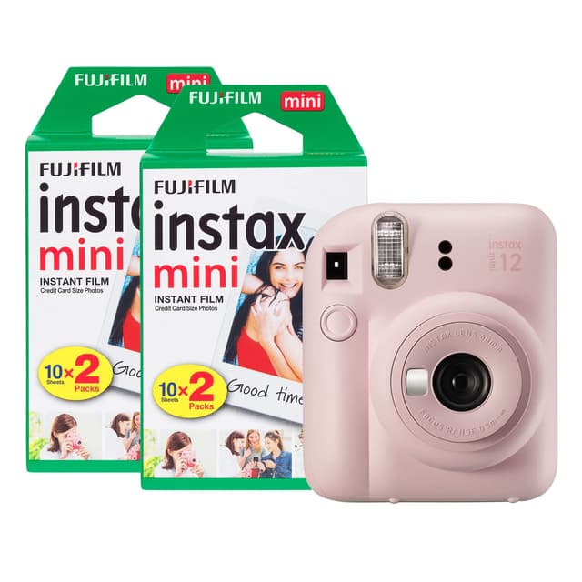 Fujifilm instax Mini 12 Sofortbildkamera mit 40 Aufnahmen, Blütenrosa