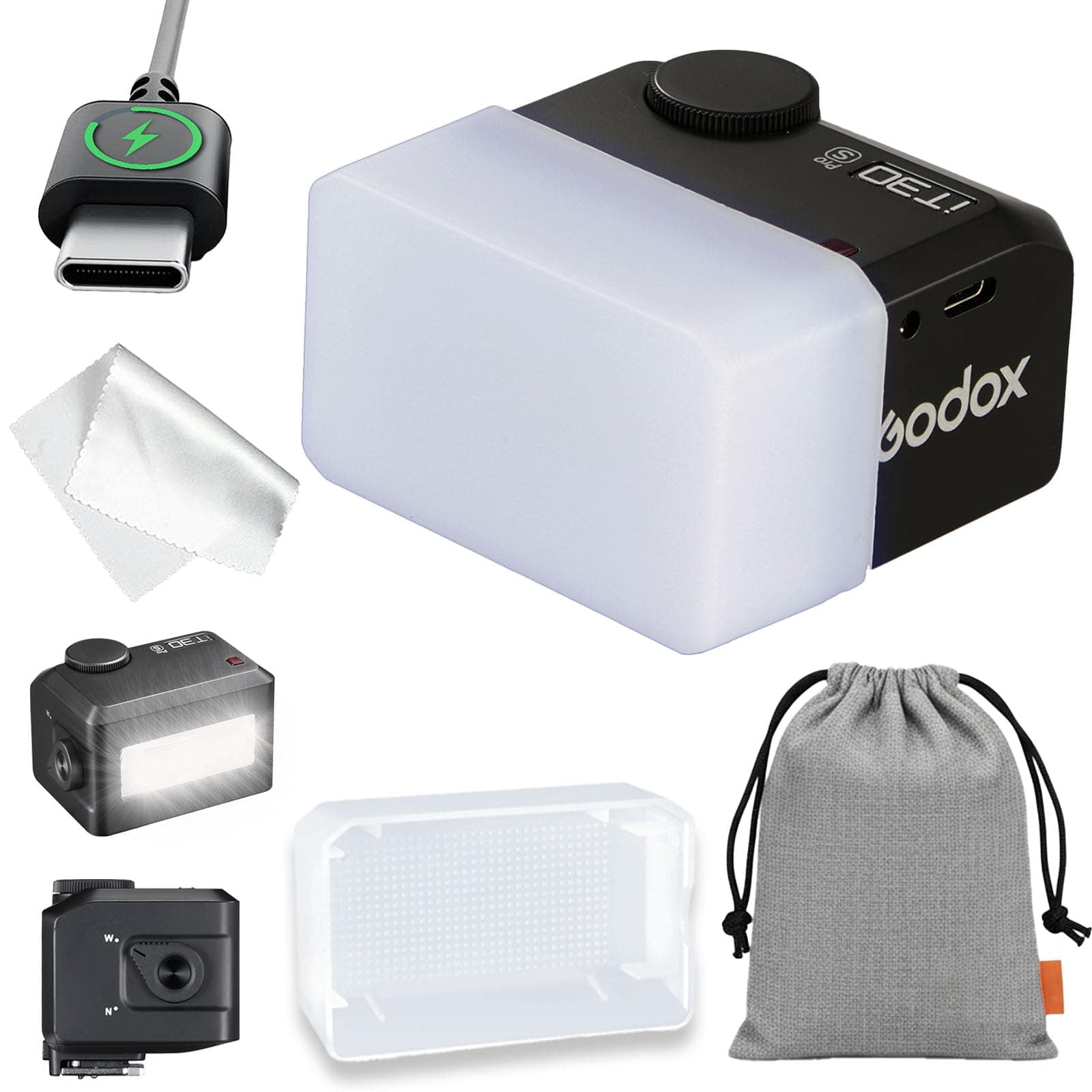 GODOX IT30PRO S Kamera Blitz mit Diffusor, IT30 PRO S Mini Blitzgeräte, TTL HSS 1/8000s Flash, Kompatibel mit Sony Alpha A9 III a7III a7CII a7IV a7C a7RV a7 a7SIII a6700 a6400 ZV-E10 II ZV1 IT30PROS with Diffuser