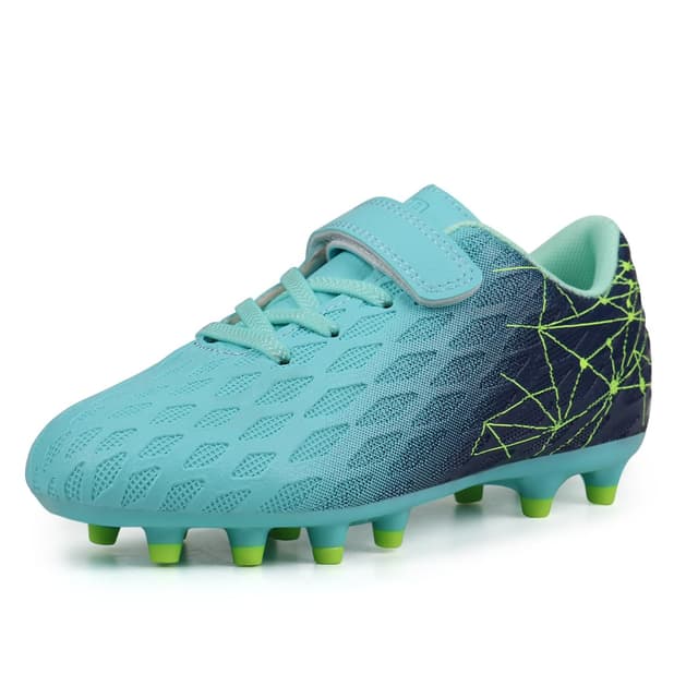 JABASIC Kids Firm Ground Fußballschuhe Jungen Mädchen Sportliche Fußballschuh 27 EU Green Navy