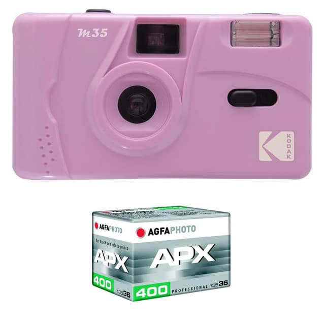 Kodak Wiederaufladbare Kamera M35 – 35 mm – Candy Pink Lila Film 400