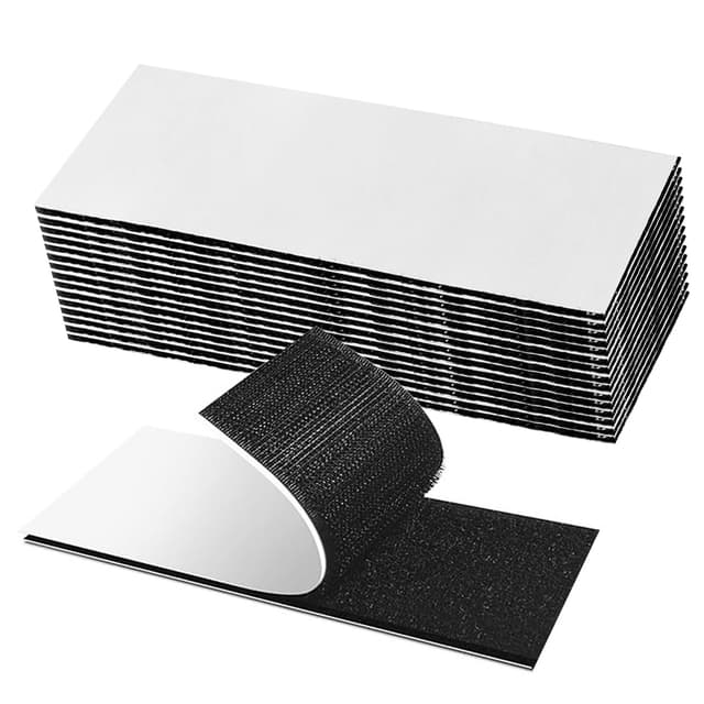 Klettverschluss Selbstklebend (15 Stück), Klettband Selbstklebend Extra Stark Schwarz, Für Wände,Tür,Kunststoffe,Boden,Gläser,Metalle, 3 * 10cm, Schwarzes Quadrat