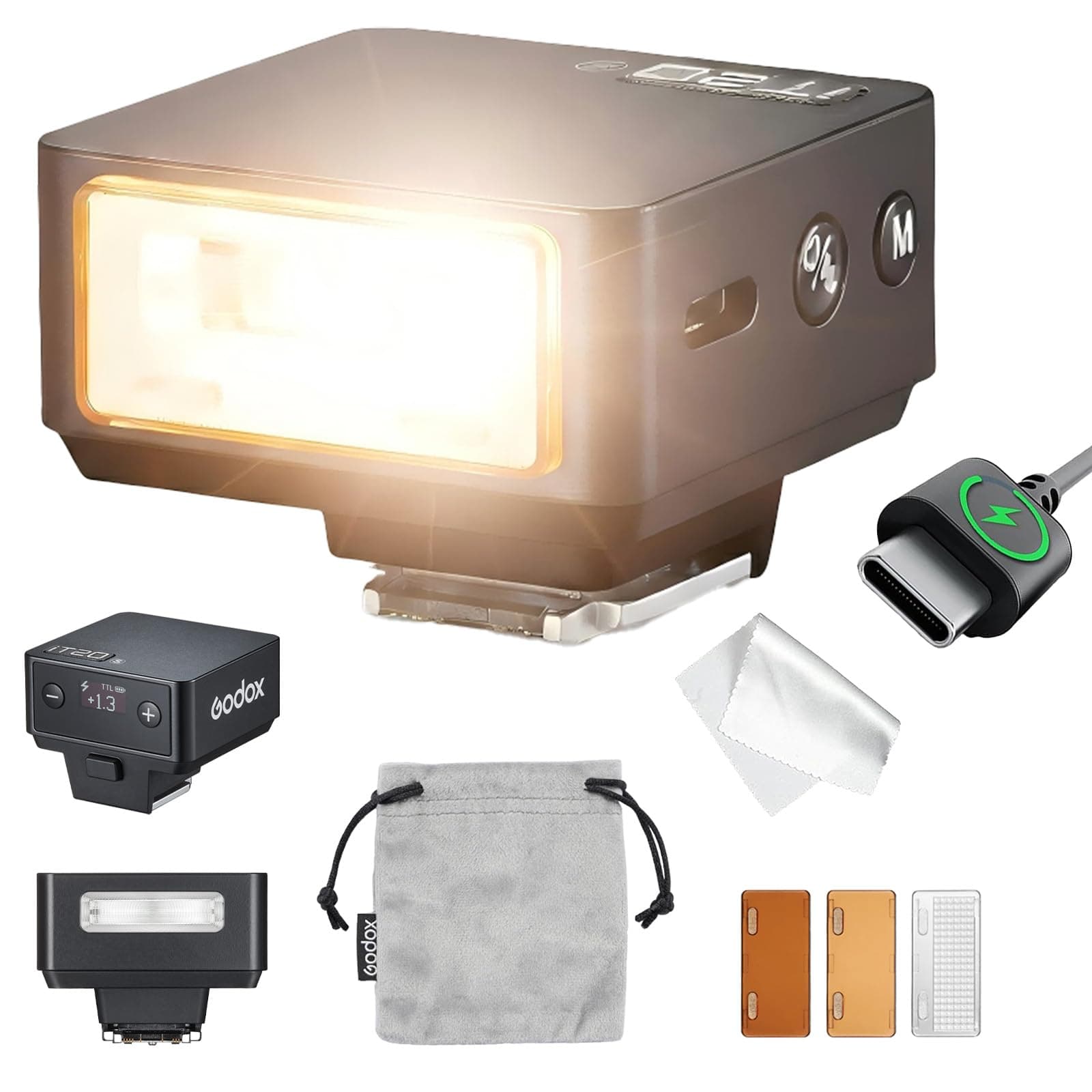 GODOX IT20 S Kamera Blitz, IT20S TTL Mini Blitzgeräte, 1,5 Sekunden Recycle-Zeit, Kompatibel mit Sony Alpha A9 III a7III a7CII a7IV a7C a7RV a7 a7SIII a6700 a6400 a6600 ZV-E10 II ZV1 a6100 (Schwarz)