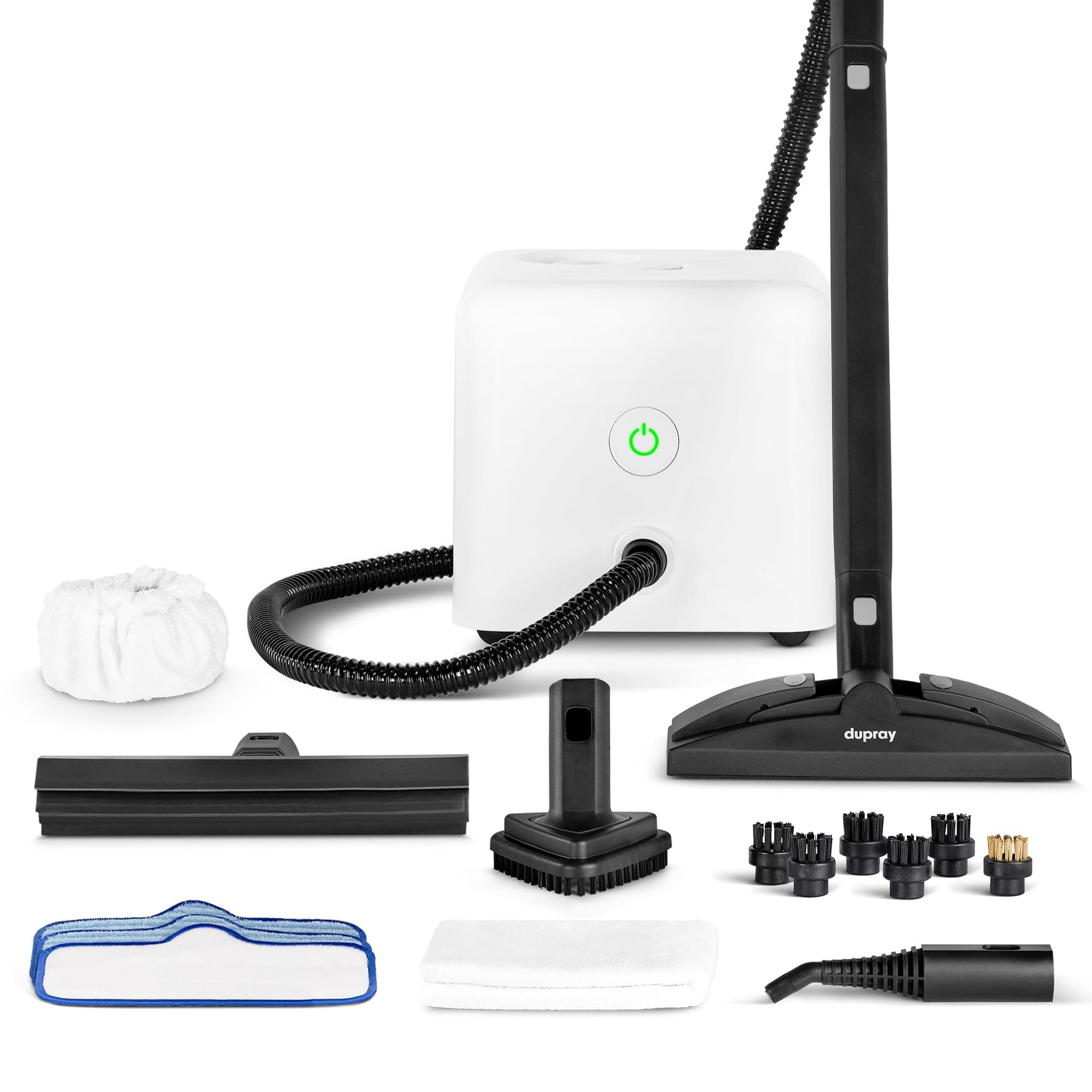 Dupray Neat Dampfreiniger – leistungsstarker Multifunktions-Dampfreiniger für Haus, Böden, Fliesen, Fugen, Möbel, Matratzen, Fenster, Autos & mehr (Neat + 17 Zubehörteile) Neat Nettoyeur Vapeur
