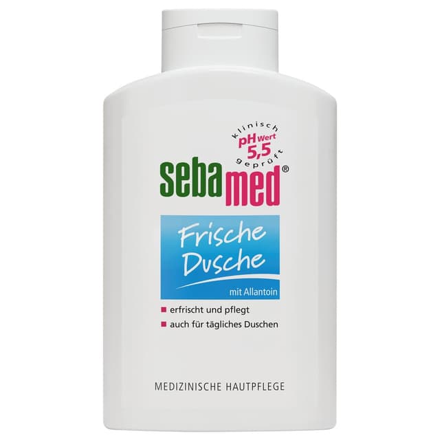 sebamed Frische Dusche 400 ml, Duschgel für empfindliche und strapazierte Haut, langanhaltendes Frischegefühl, versorgt die Haut mit Feuchtigkeit durch Aminosäuren und Allantoin, für Männer und Frauen 400 ml (1er Pack)