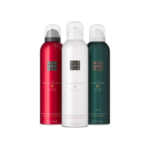 RITUALS Das Vorteilspaket „Rituale von Sakura, Jing und Ayurveda“ | 3 x Duschschaum | pflegendes und revitalisierendes Duschgel | Vorteilspack 3 x 200 ml Value Pack 200 ml (3er Pack)