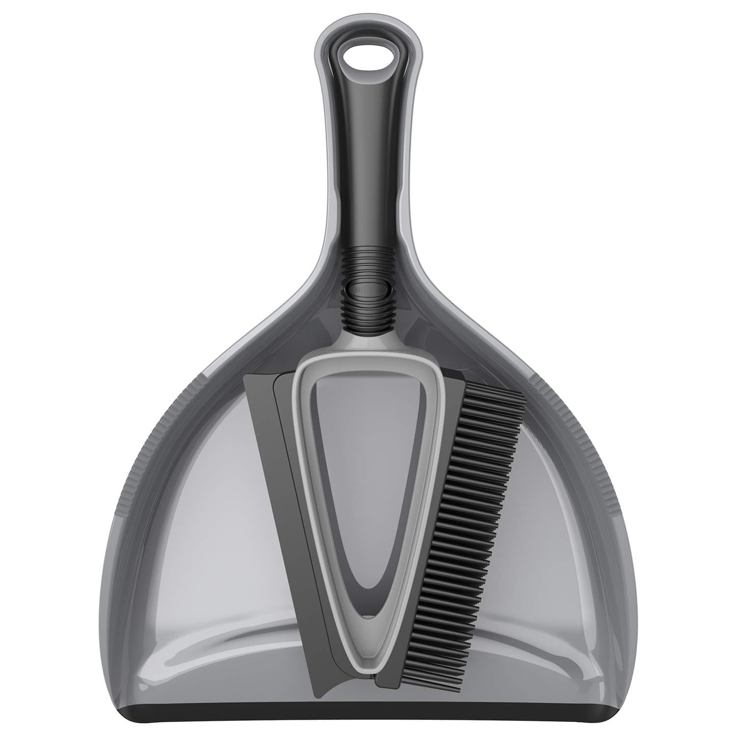 MR.SIGA 2in1 Kehrset Handkehrset Kehrschaufelset Handfeger Kehrbesen, Weiche Borstenbürste/Wäscher mit Kehrschaufel, Grau & Schwarz Schwarz/Grau Angebot bei HelloDeals
