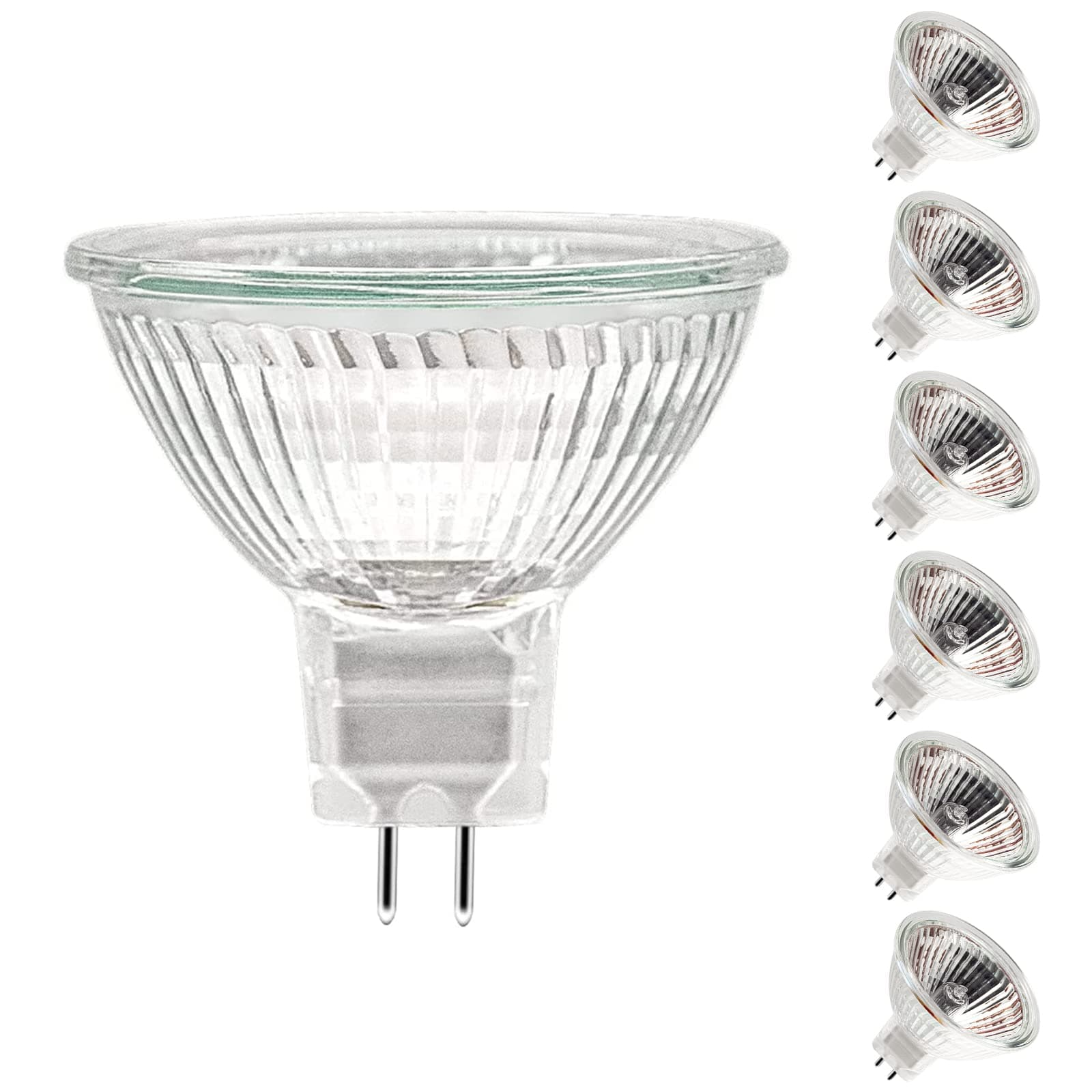 ETUOLMP Halogen MR16 Gu5.3 Halogen Leuchtmittel Dimmbar 12v 50w Warmweiß 2700K Für Halogenstrahler Einbau Schienenbeleuchtung Pack of 6 MR16-50W
