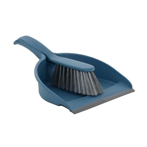York Handfeger Und Schaufel Mit Gummikante Besen Und Kehrschaufel Set Mit Click-System Kehrblech Kehrset Kehrgarnitur Blau Dunkelblau Angebot bei HelloDeals
