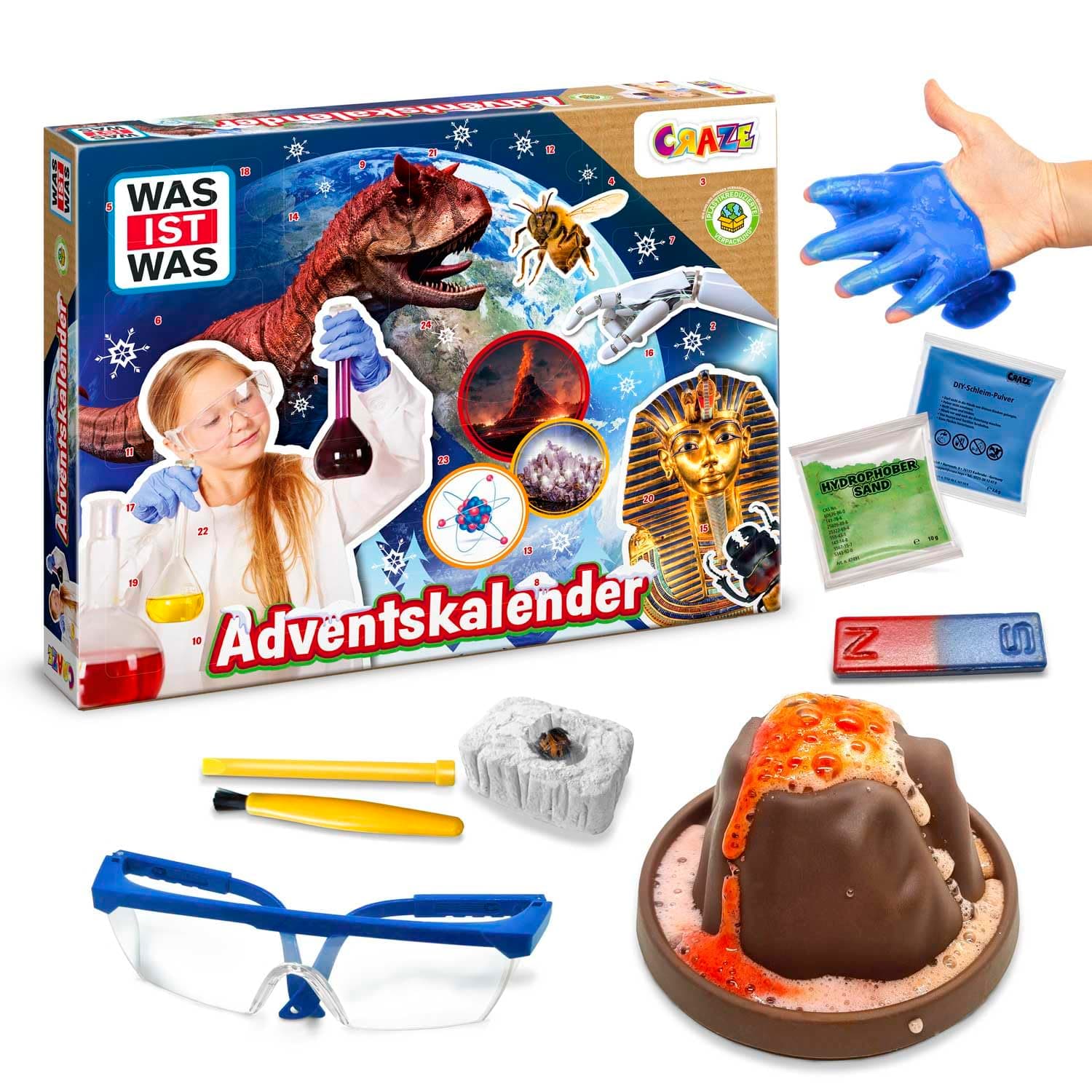 CRAZE was IST was Wissenschaft Adventskalender – Spielzeug-Adventskalender mit Experimenten für Kinder, Weihnachtskalender für Mädchen & Jungen ab 8 Jahren Angebot bei HelloDeals