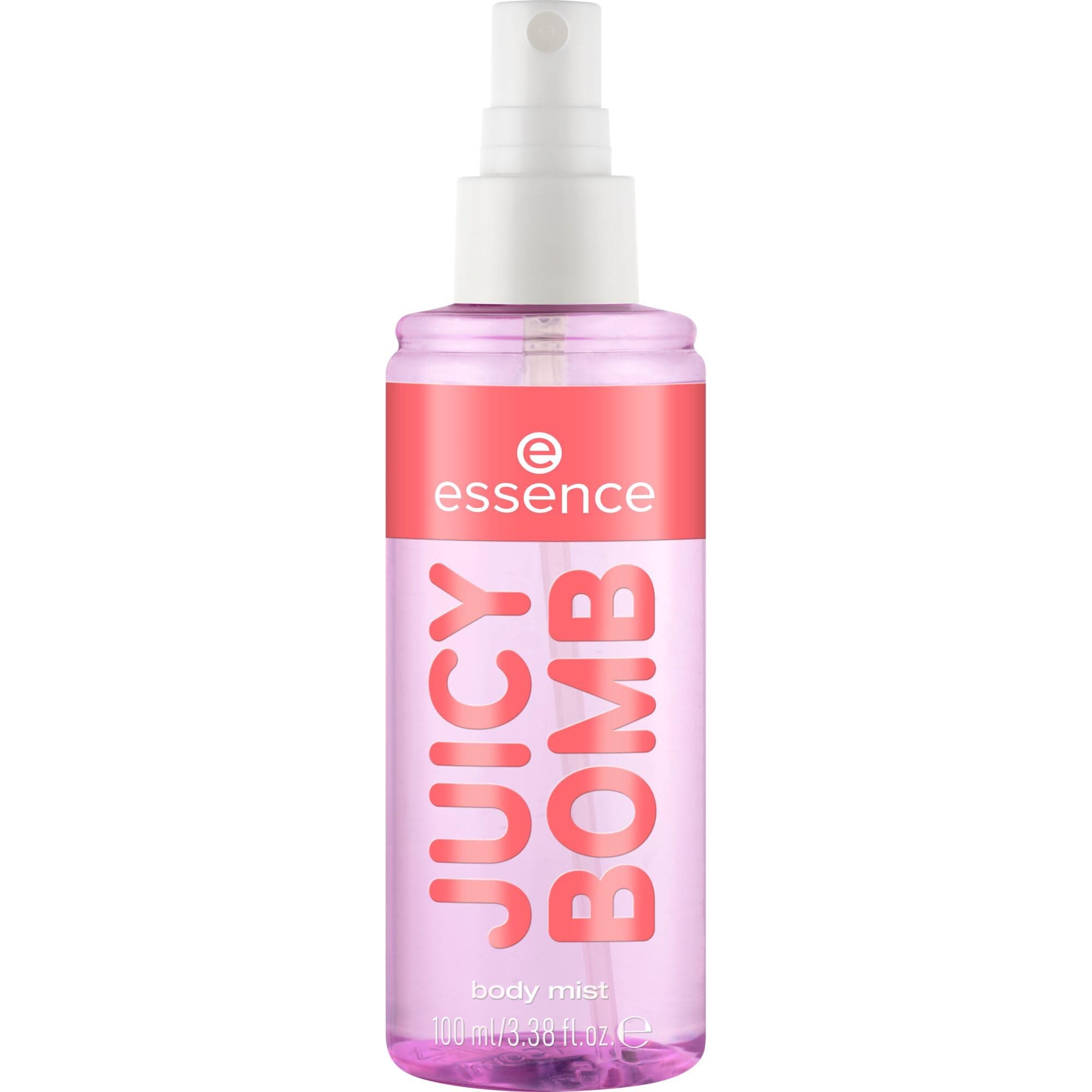 essence JUICY BOMB PARTY body mist, Eau de Toilette, Nr. 03, Transparent, Expressergebnis, natürlich, vegan, ohne Mikroplastikpartikel, ohne Konservierungsstoffe, glutenfrei, 1er Pack (100ml) Lychee Lagoon