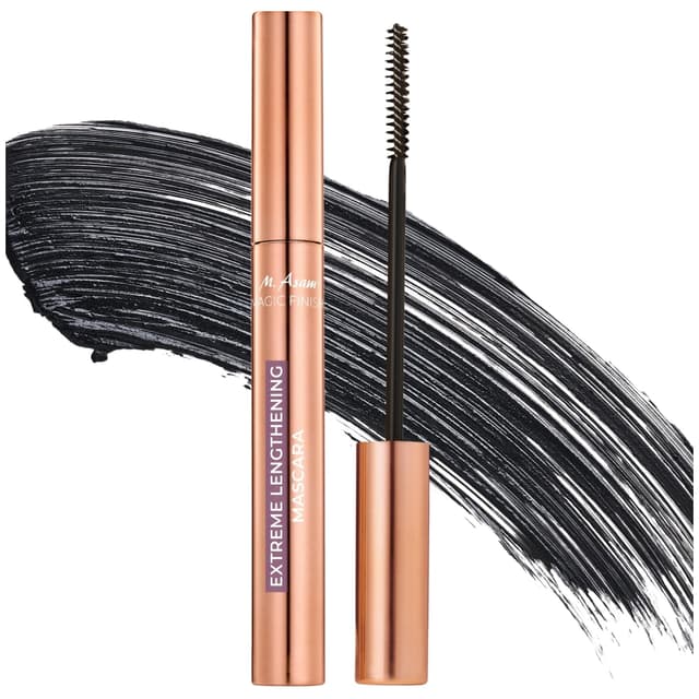 M. Asam MAGIC FINISH Extreme Lengthening Mascara Deep Black (7ml) – Wimperntusche für Extreme Verlängerung & Definition, im Schwarz mit Skinny Brush, für Lange Wimpern