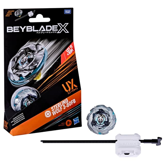 Hasbro Beyblade X Sterling Wolf 3-80FB UX Starter Pack Kreisel und Starter