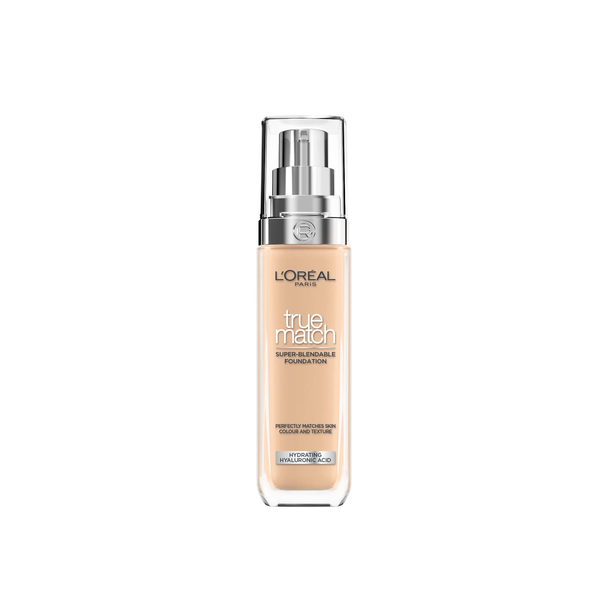 L'Oréal Paris Make up, Flüssige Foundation mit Hyaluron und Aloe Vera, True Match Make-Up, 3.N Neutral Light Medium 3.N Neutral Light Medium 30 ml (1er Pack)