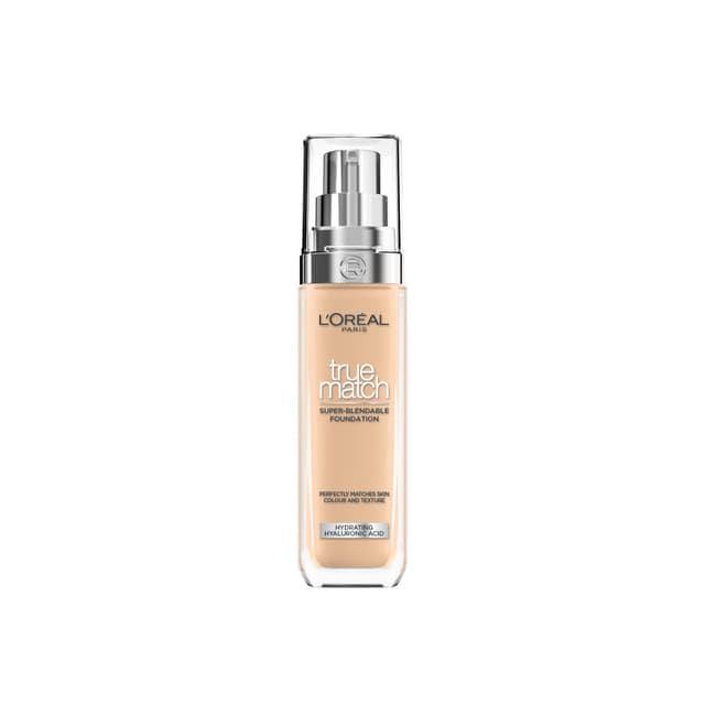 L'Oréal Paris Make up, Flüssige Foundation mit Hyaluron und Aloe Vera, True Match Make-Up, 3.N Neutral Light Medium 3.N Neutral Light Medium 30 ml (1er Pack)