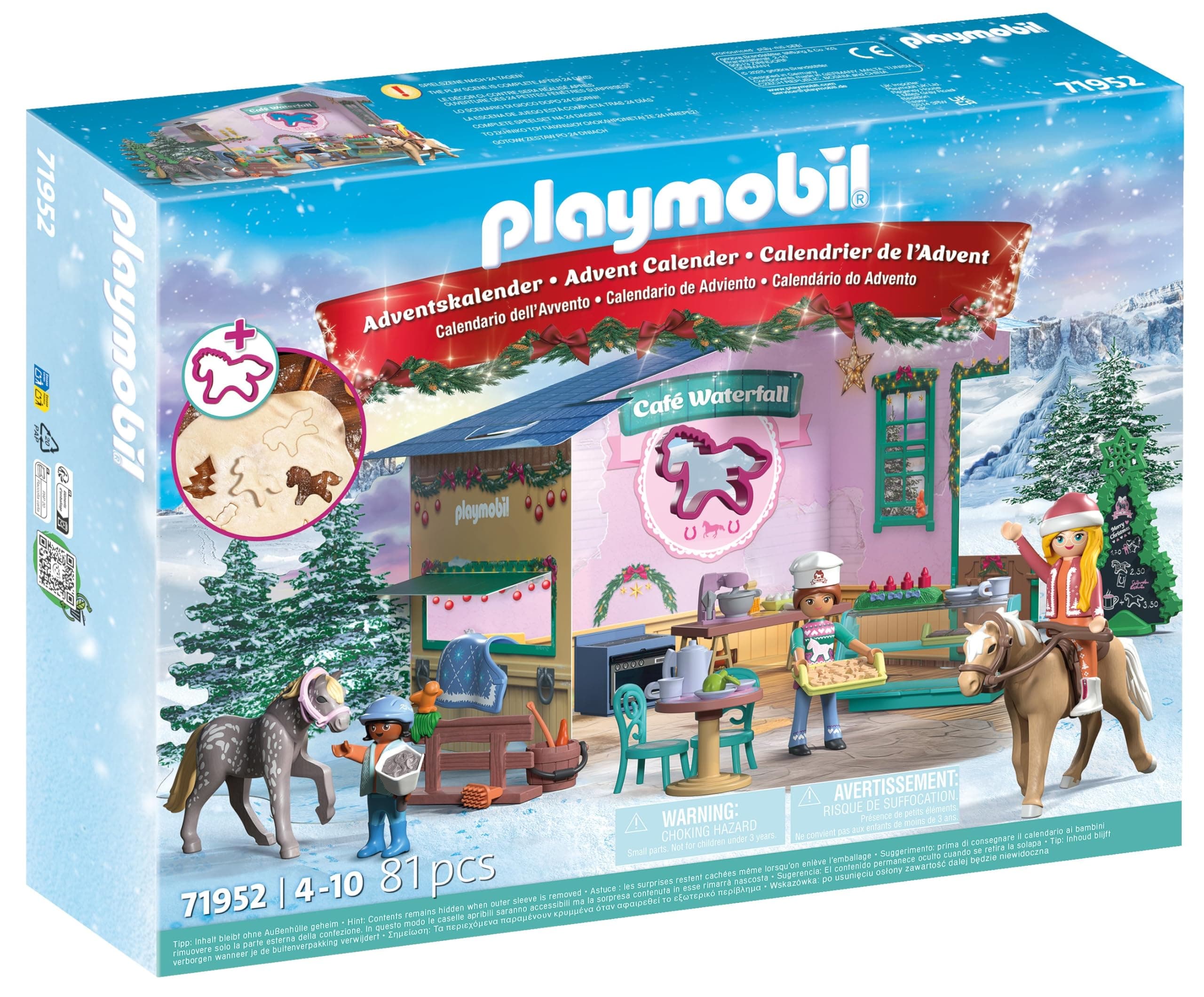 PLAYMOBIL | Horses of Waterfall | Weihnachtsbacken im Reitcafé | Adventskalender für Pferdefans | Mit täglichen Überraschungen & Zubehör Kinder ab 4 Jahren | 71952 Angebot bei HelloDeals