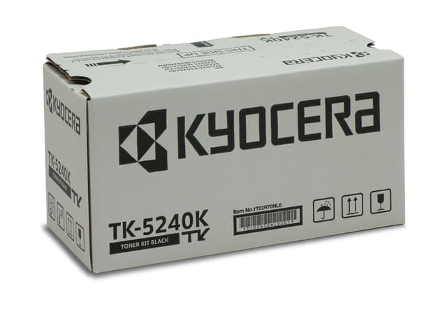 Kyocera TK-5240K Toner Drucker Schwarz, Original Tonerkartusche 1T02R70NL0. Drucker Toner kompatibel für ECOSYS M5526cdn, ECOSYS M5526cdw, ECOSYS P5026cdn, ECOSYS P5026cdw