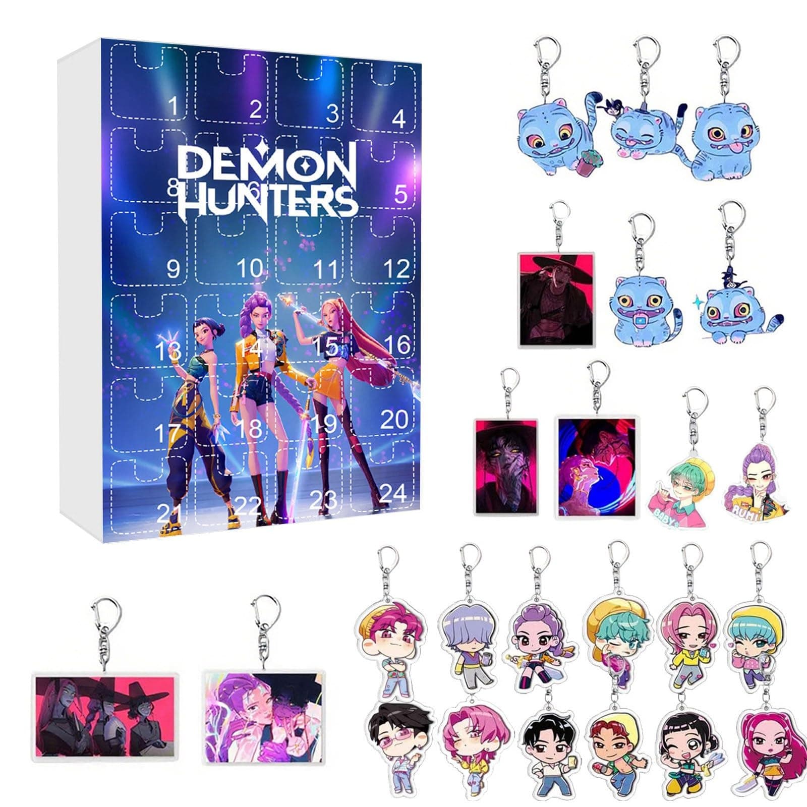 đđ„đ€đ„ đżđđąđ€đŁ đđȘđŁđ©đđ§đš Adventskalender, 24pc Niedliche SchlĂŒsselanhĂ€nger Huntrix Rumi Mira Zoey Jinu Saja Boys Merch Halloween Weihnachts Advents Kalender (B05) Angebot bei HelloDeals