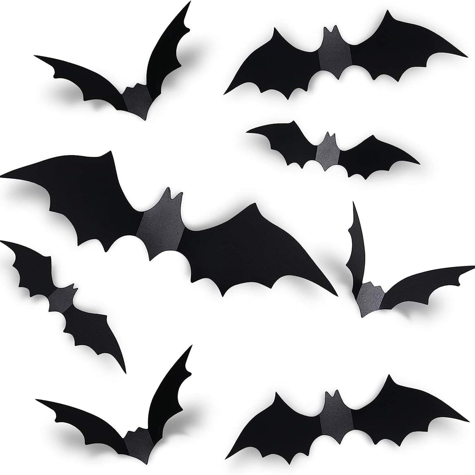 60 Stück Halloween Deko,Fledermaus Deko,Halloween Fledermaus,Fledermäuse 3d Decoration,Indoor Dekoration-Fledermausspinne,3D-Fledermaus-Dekoration Aufkleber,Batman Diy Decor,Decorations
