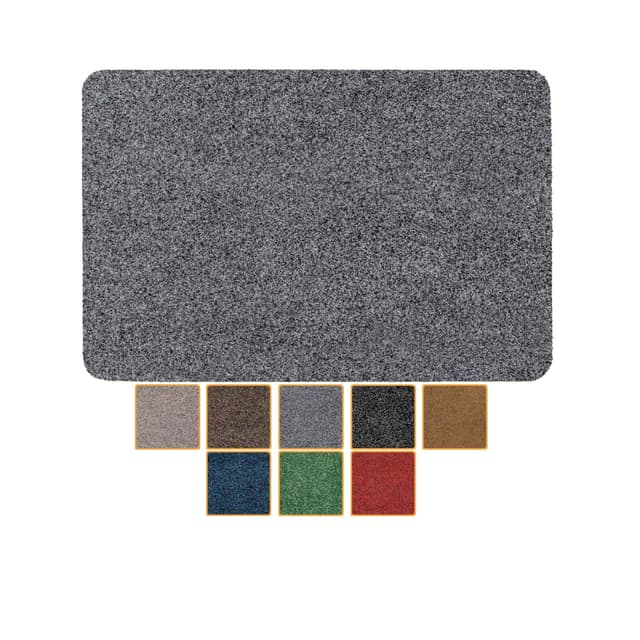 ANRO Fußmatte Schmutzfangmatte waschbar wasserdicht robust Schmutzfänger für Eingang, Haustür, Flur, Küche, Schlafzimmer Poet Größe 40x60cm Carpet Grau 40 x 60 cm (Rechteckig) Grau