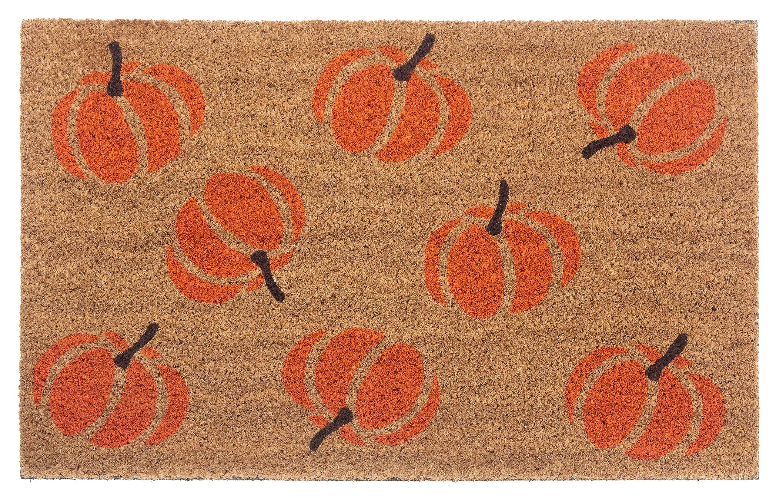 Hanse Home Kokos Fußmatte Halloween für Innen - Schmutzfangmatte Natur, Kokosmatte Kürbis Orange, Fußabtreter rutschfest für Flur, Terrasse, Eingangsbereich - 45x75cm 45 x 75 cm (Rechteckig) Kürbis Orange Angebot bei HelloDeals
