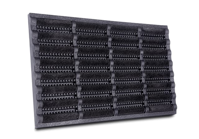 Hanse Home Brushes Fußmatte Kokos und Gummi 40x60cm – rutschfeste Schmutzfangmatte für Innen und Außen, Fußabtreter mit Kokosbürsten Türmatte Wetterfest Schmutzabtreter Outdoor – Schwarz Schwarz 60 x 40 cm (Rechteckig)