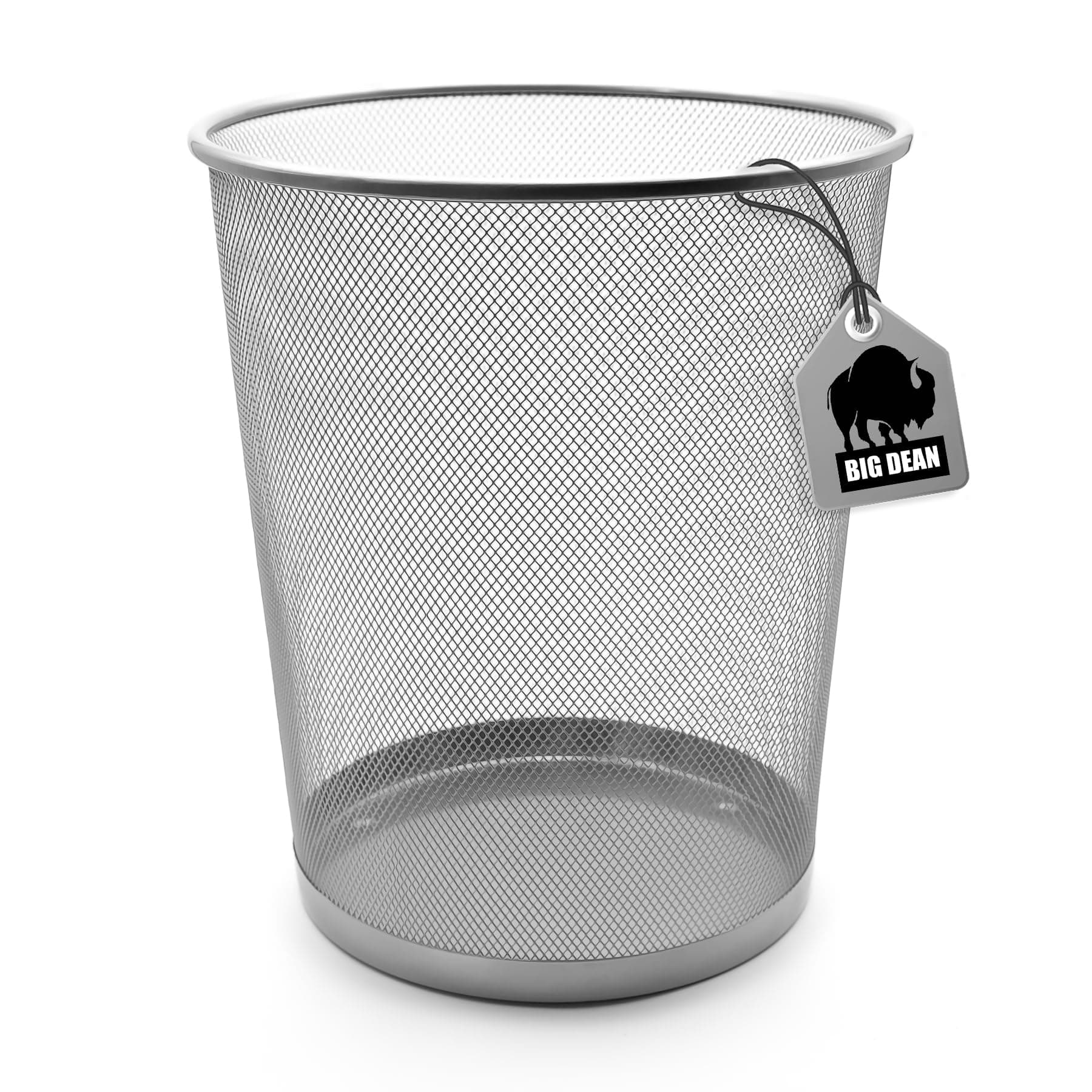 BigDean Papierkorb Mülleimer Büro silber 20L Draht – vielseitiger Mülleimer 1