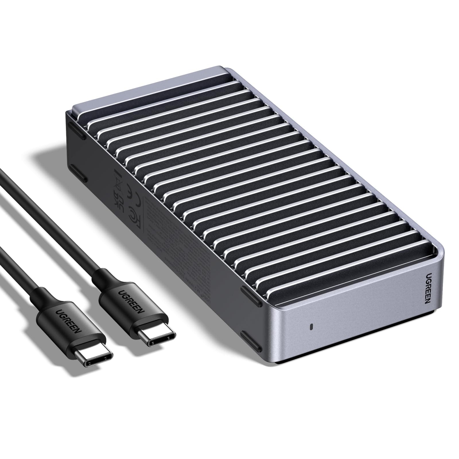UGREEN 40Gbps M2 SSD Gehäuse, USB4 NVMe Gehäuse kompatibel mit Thunderbolt 4 bis zu 3848MB/s, M.2 NVMe SSD Gehäuse kompatibel mit Mac mini M4, MacBook Pro 2024 M4, ASUS Z890