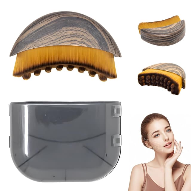 Lymphatic Contour Face Brush,Lymphatische Gesichtsbürste,Lymphdrainage Gesicht,Trockene Gesichtsbürste, Kinn- und Kieferformung, Gesichtsbürste für Lymphdrainage und Gesichtskontur