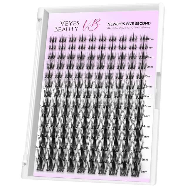 VEYESBEAUTY Wimpern Extensions 5-Sekunden-Wimperncluster Cluster Lashes Fake Lashes Wimpernverlängerung Falsche Wimpern(Manga, 8-18mm) 8-18mm Manga (Ohne Kleber)