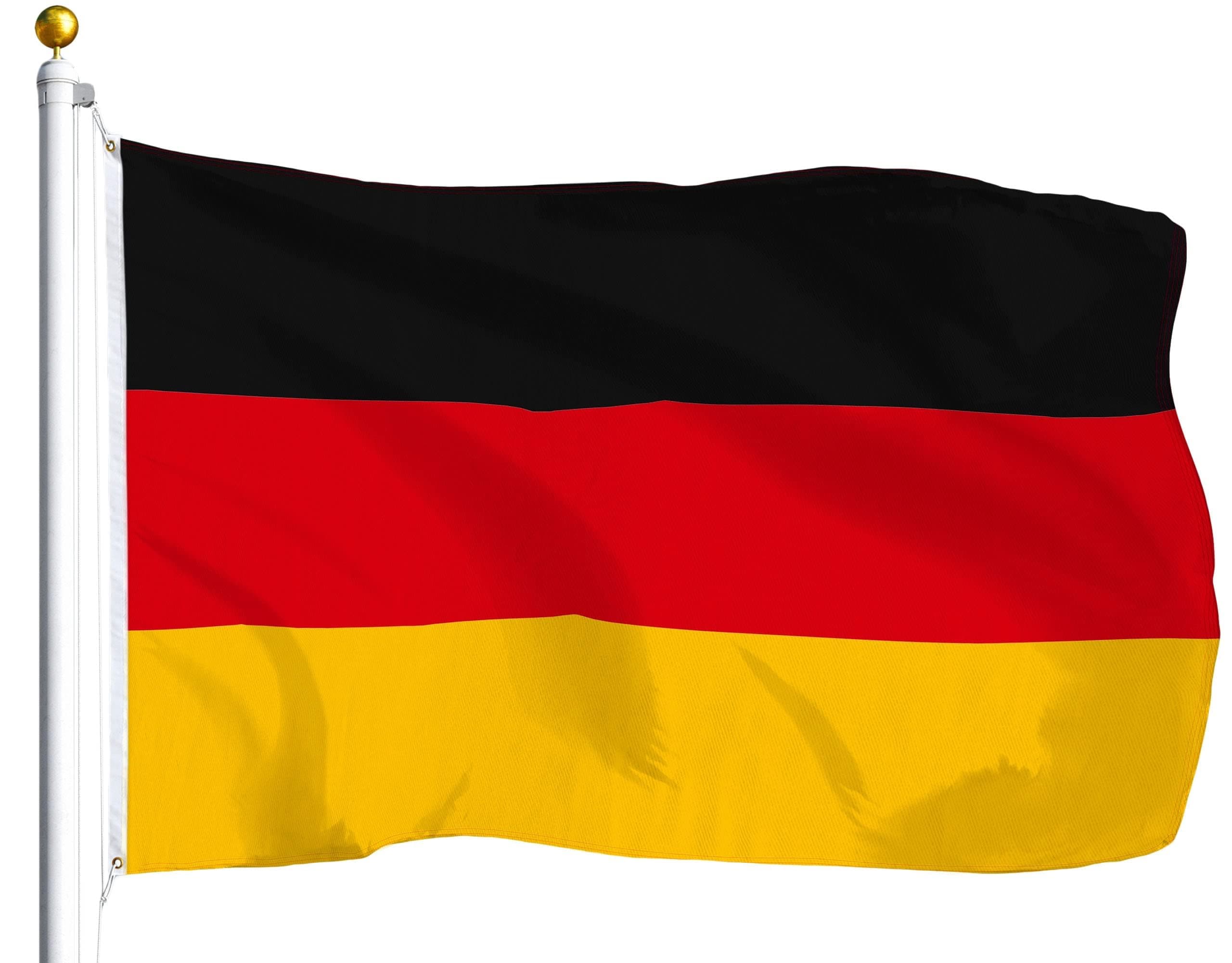 Deutschland Flagge 90x150cm - Wetterbeständige Fahne mit Messingösen, 100% Polyester, Nicht leicht zu brechen lebendigen Farben,ideal für Flaggen-Liebhaber In Jeder Ecke, Parade, Festival, Party, Karn