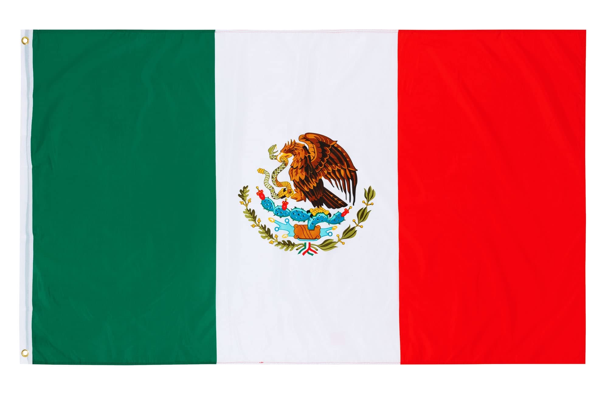 PHENO FLAGS Mexiko Flagge 90x150cm - wetterbeständige Fahne mit Messingösen, 100% Polyester, robuste Doppelnaht & in lebendigen Farben - ideal für Flaggen-Liebhaber