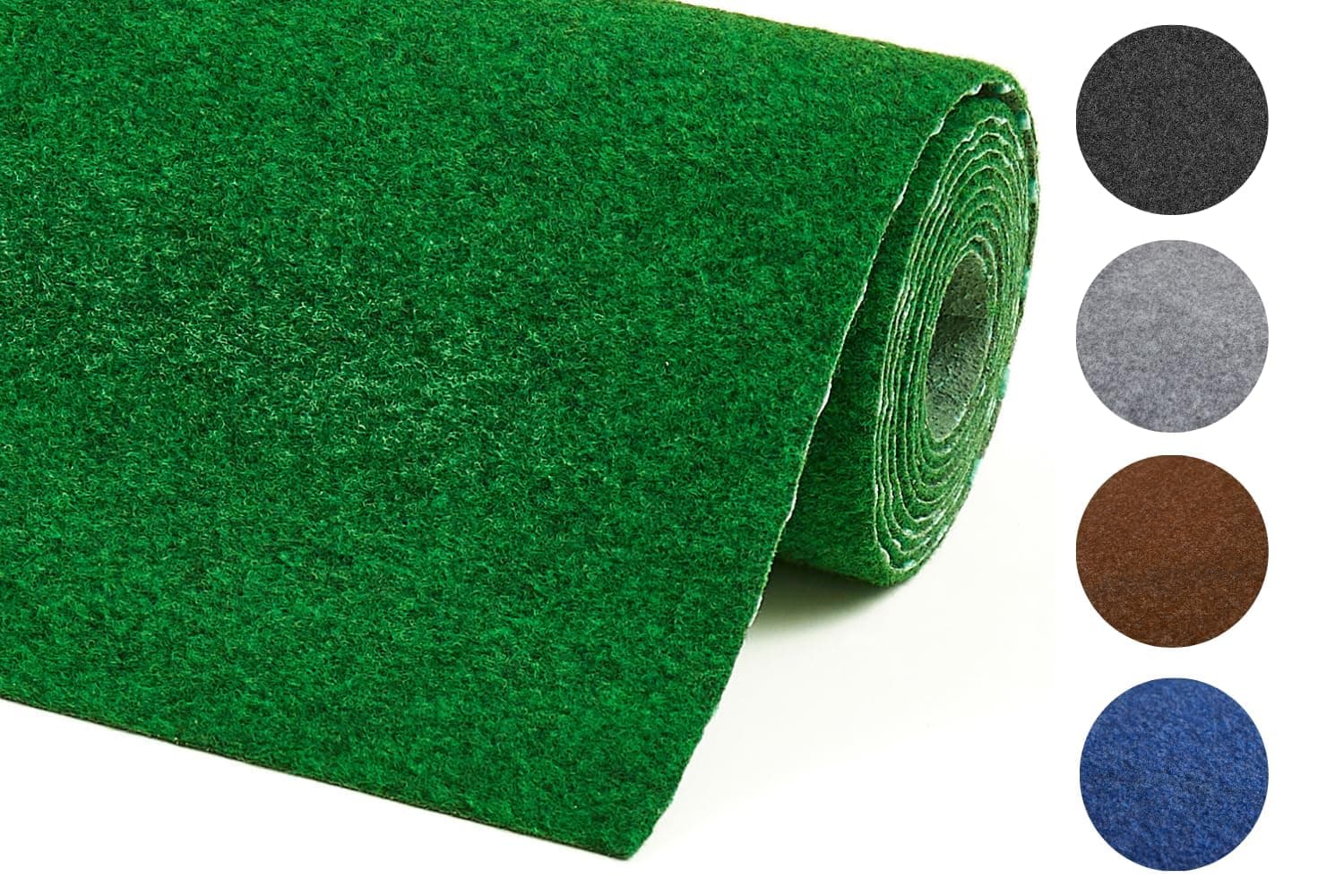 Misento Kunstrasen Outdoor Teppich - wetterfester Rasenteppich für Balkon, Terrasse & Garten - leicht zu verlegen -133 x 300 cm, Grün Grün 133 x 300 cm (Rechteckig)