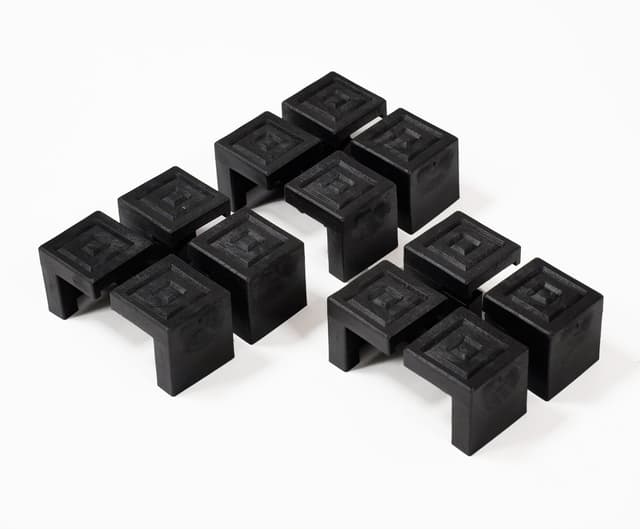 Bodenschoner Satz für Festzeltgarnitur, Kunststoff schwarz, 12-teilig