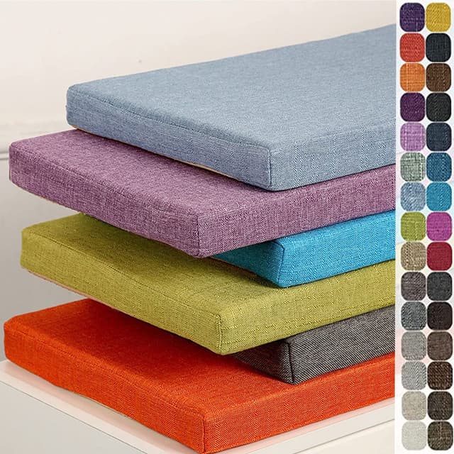 HBLIGHT Benutzerdefinierte Bankkissen Bankauflage Stuhlkissen für Fensterbank, Abnehmbarem Gartenbankauflage rutschfeste Bankpolster Schaukel Sitzkissen für Outdoor, Terrasse, Drinnen Thickness 3CM