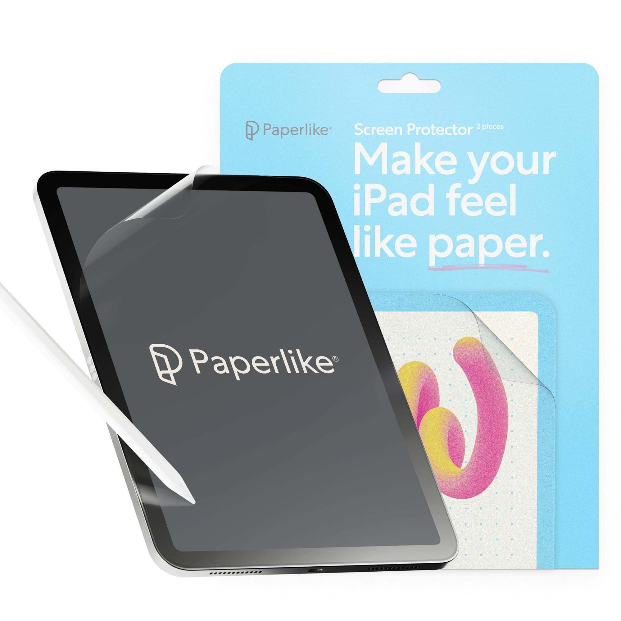 Paperlike Folie (2x) für iPad Pro 11" (2020/21/22) & iPad Air 10.9" 4. & 5. Generation für ein authentisches Papiergefühl iPad Pro 11" (2018-2023) & iPad Air 10.9" Transparent